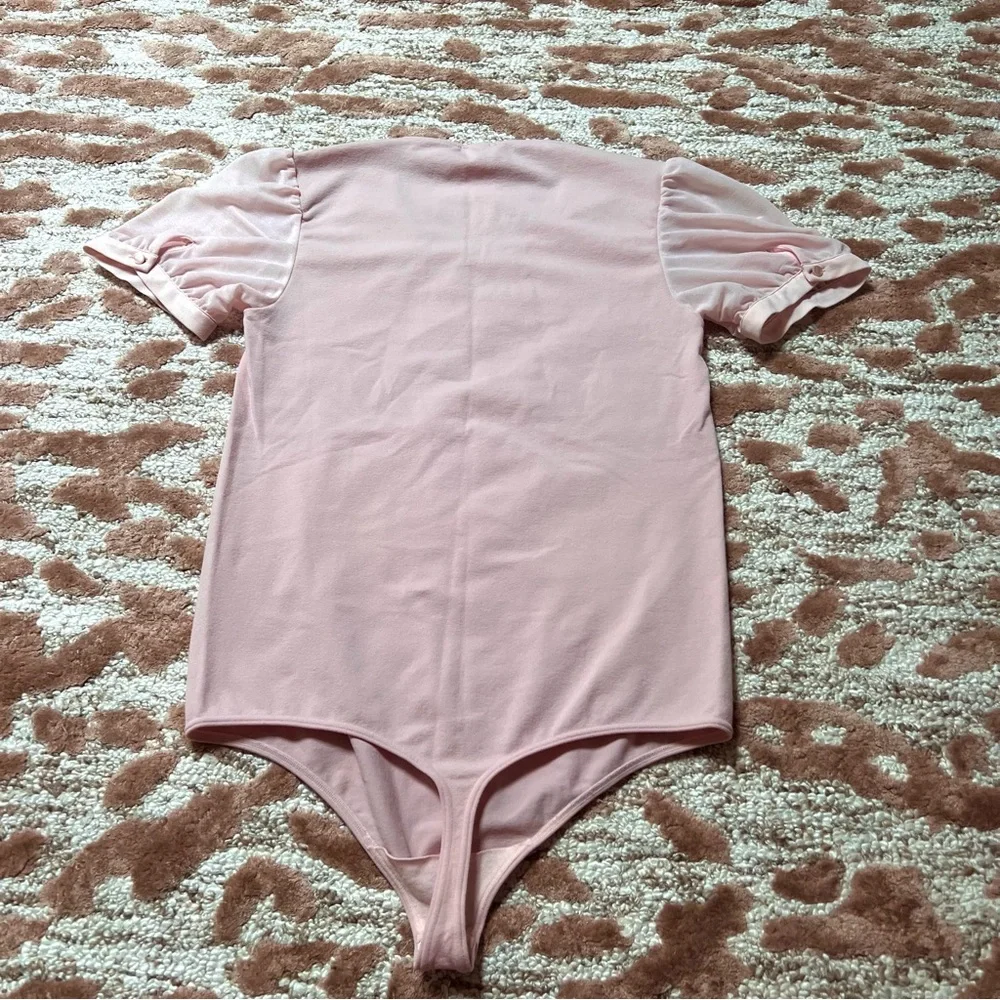 Wolford Light Pink Puff Sleeve Bodysuit – Size M - Picture 6 of 7